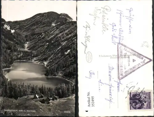 352495,Tauplitzalm b. Tauplitz Steirersee See Bergkulisse