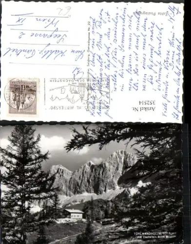 352514,Türlwandhütte Berghütte m. Dachstein b. Ramsau am Dachstein Bergkulisse