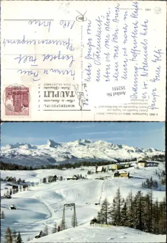 352551,Tauplitzalm b. Tauplitz m. Dachstein Bergkulisse Winterbild