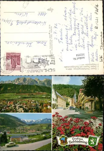 352554,Schladming Totale Hauptstraße Mehrbildkarte