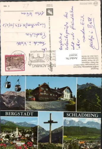 352557,Schladming Totale Seilbahn Berghütte Kreuz Mehrbildkarte