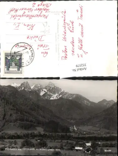 352579,Mooslandl geg. Kirchlandl b. Hieflau m. Buchsteingruppe Bergkulisse