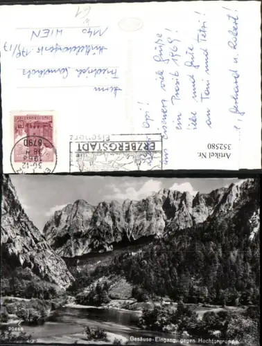 352580,Gesäuse Eingang b. Johnsbach geg. Hochtorgruppe Bergkulisse