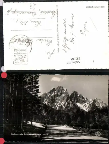 352585,Gesäusestraße Reichensteingruppe b. Johnsbach Bergkulisse