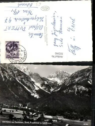 352592,Ramsau am Dachstein Ruppbauer u. Lenzbauer Bergkulisse