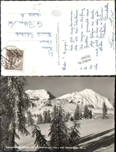 352597,Tauplitzalm b. Tauplitz m. Schneiderkogel u. Lawinenstein Bergkulisse Winterbild