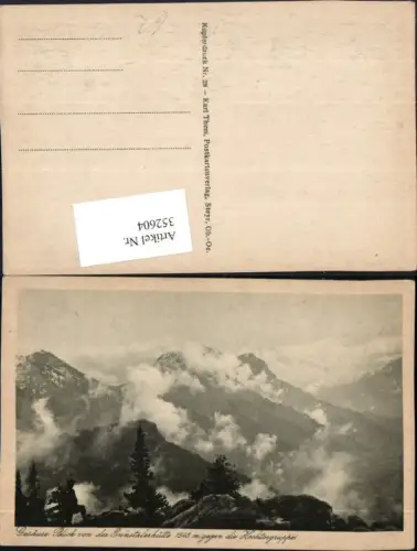 352604,Gesäuse Blick von d. Ennstalerhütte b. Weng geg. Hochtorgruppe Bergkulisse
