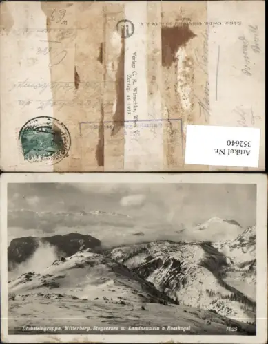 352640,Dachsteingruppe Mitterberg Steyrersee u. Lawinenstein v. Rosskogel b. Pürgg