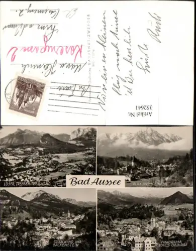 352641,Bad Aussee Totale m. Trisslwand Backenstein Zinken Mehrbildkarte