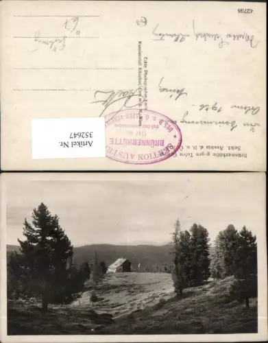 352647,Brünnerhütte Berghütte b. Gröbming geg. Toten Gebirge