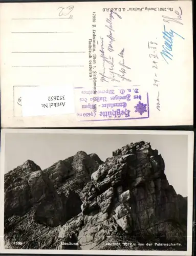 352652,Gesäuse Hochtor von d. Peternscharte b. Johnsbach