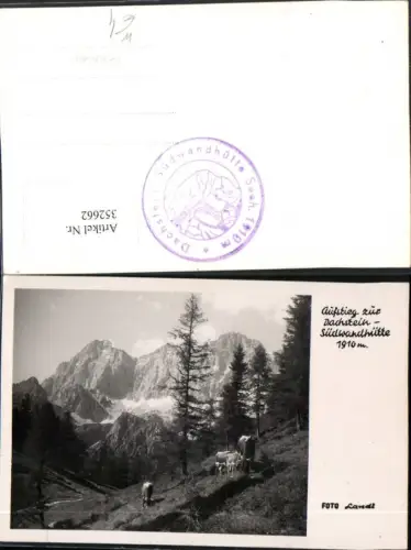 352662,Aufstieg zur Dachstein Südwandhütte b. Ramsau Bergkulisse