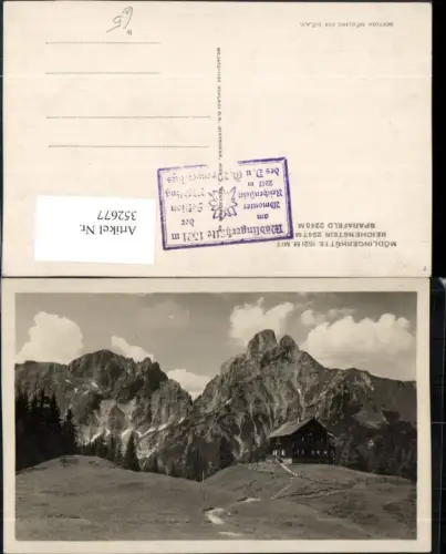 352677,Mödlingerhütte Berghütte b. Johnsbach m. Reichenstein u. Sparafeld Bergkulisse