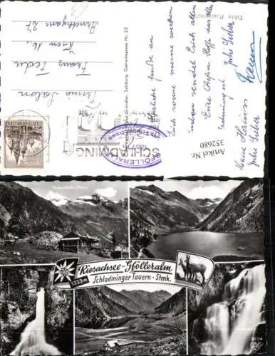 352680,Schladming Riesachsee Gfölleralm Wasserfall Mehrbildkarte pub Cosy 3134