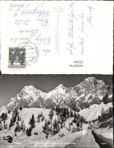 352691,Glösalm Dachstein-Straße geg. Südwände b. Ramsau Bergkulisse Winterbild