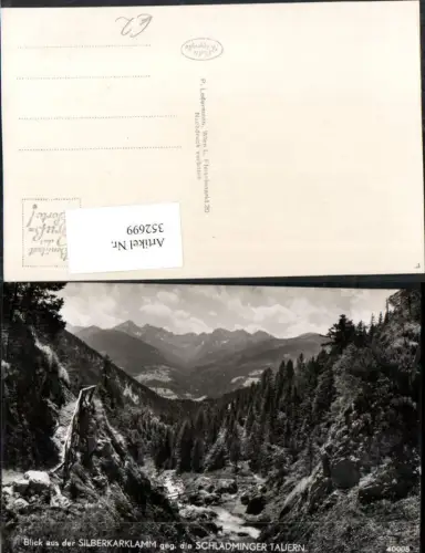 352699,Blick aus der Silberkarklamm geg. Schladminger Tauern Bergkulisse