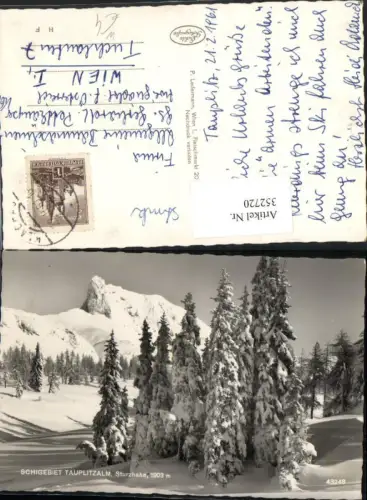 352720,Tauplitzalm b. Tauplitz Sturzhahn Bergkulisse Winterbild