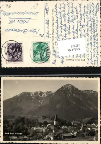 352727,Bad Aussee Teilansicht Bergkulisse