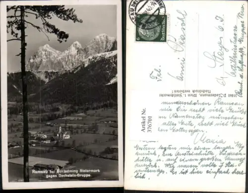 376701,Ramsau b. Schladming Totale geg. Dachstein Bergkulisse