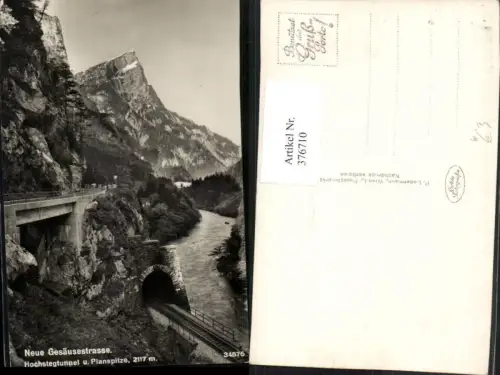 376710,Gesäusestraße Hochstegtunnel Tunnel m. Planspitze b. Johnsbach Bergkulisse