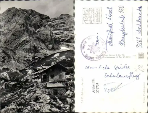 376724,Hesshütte Berghütte b. Johnsbach m. Hochtor Bergkulisse