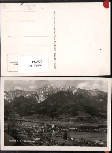 376744,Admont Totale m. Hallermauern Bergkulisse