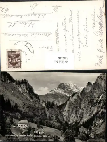 376746,Johnsbach im Gesäuse Kirche m. Großen Buchstein Bergkulisse