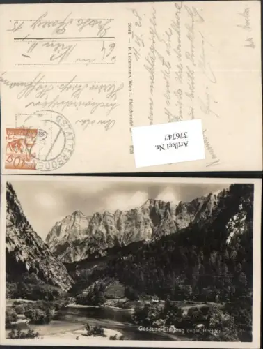 376747,Gesäuse Eingang geg. Hochtor b. Johnsbach Bergkulisse
