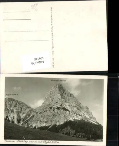 376748,Gesäuse Kaibling m. Riffel b. Haus Bergkulisse