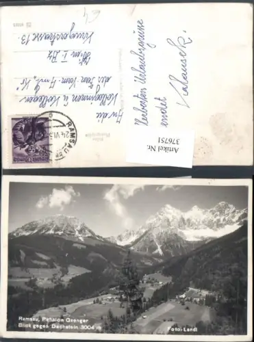 376751,Ramsau b. Schladming Pension Gsenger geg. Dachstein Bergkulisse