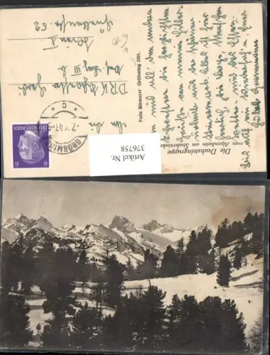 376758,Dachsteingruppe vom Alpenheim am Stoderzinken b. Gröbming Bergkulisse