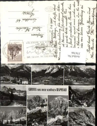 376766,Gruß aus der Ramsau b. Schladming Totale Südwandhütte Austriahütte Mehrbildkarte