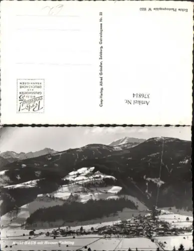 376814,Markt Haus Totale m. Hauser Kaibling Bergkulisse Winterbild pub Cosy 9550