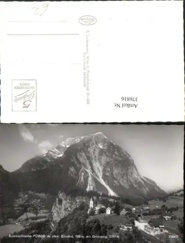 376816,Pürgg im Ennstal Totale m. Grimming Bergkulisse