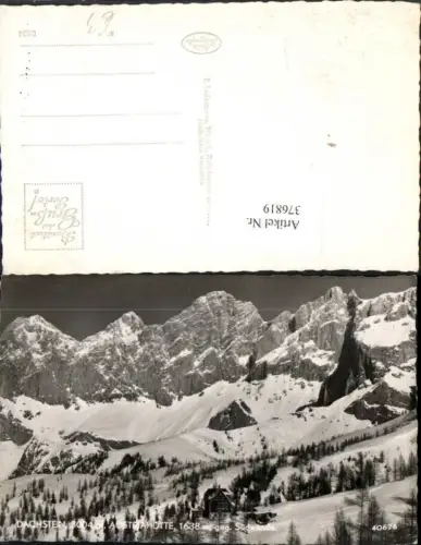 376819,Austriahütte Berghütte b. Ramsau m. Dachstein Bergkulisse Winterbild