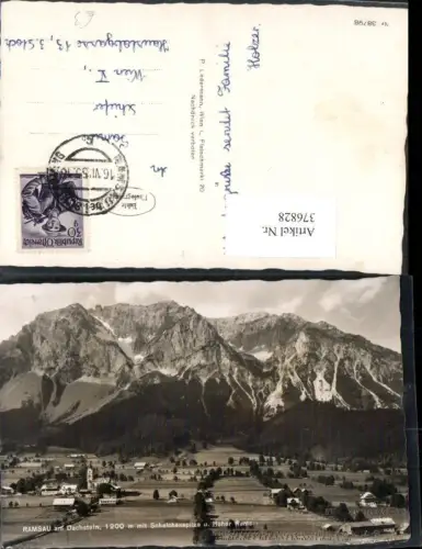 376828,Ramsau am Dachstein Totale m. Scheichenspitze u. Hoher Rams Bergkulisse