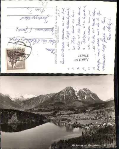 376837,Altaussee Totale m. Dachstein Bergkulisse
