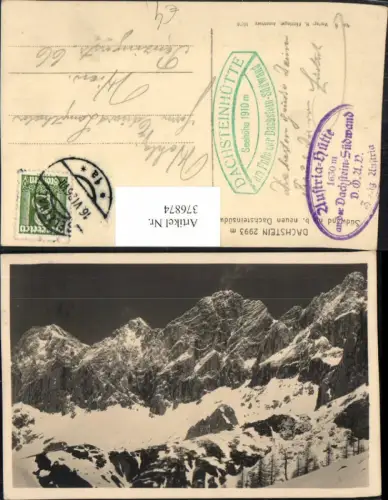 376874,Dachstein Südwand m. Berghütte b. Ramsau Bergkulisse