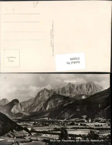 376898,Blick von Frauenberg auf Admont Totale Bergkulisse