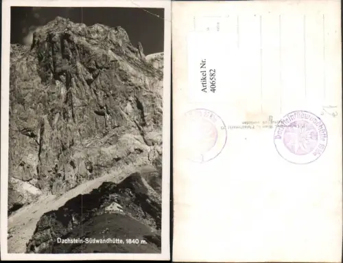 406582,Dachstein Südwandhütte Berghütte b. Ramsau Bergkulisse