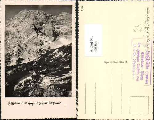 406584,Hesshütte Berghütte b. Johnsbach geg. Hochtor Bergkulisse