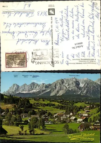 406614,Schladming Untertal Rohrmoos Teilansicht m. Dachstein Bergkulisse