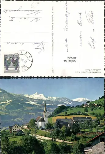 406654,Gröbming Evangelische Kirche m. Niedere Tauern Bergkulisse