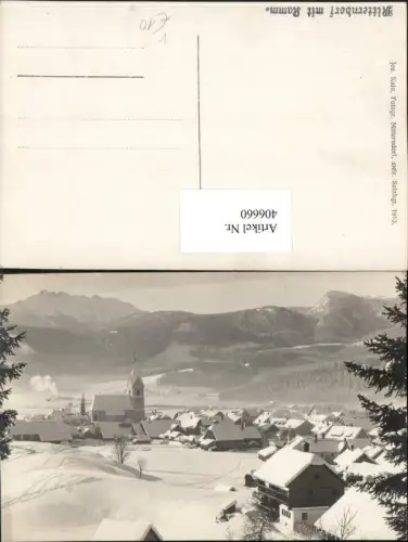406660,Foto AK Mitterndorf Totale m. Kamm Bergkulisse Winterbild