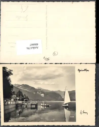 406667,Grundlsee See Anlegestelle Segelboot Bergkulisse