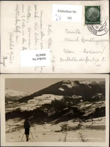 406670,Ennsling u. Petersberg b. Haus Bergkulisse Winterbild