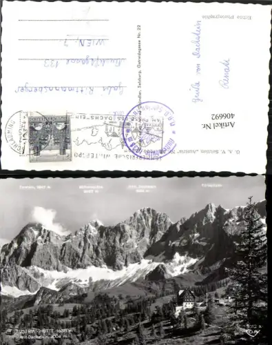 406692,Austriahütte Berghütte b. Ramsau m. Dachstein Bergkulisse