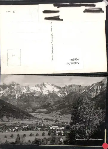 406708,Admont Totale m. Hallermauern Bergkulisse