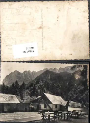 406710,Johnsbach Gasthaus Bachbrücke Sulzbacher Bergkulisse