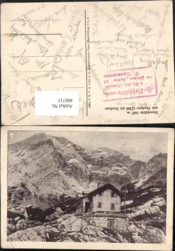 406712,Hesshütte Berghütte b. Johnsbach m. Hochtor Bergkulisse